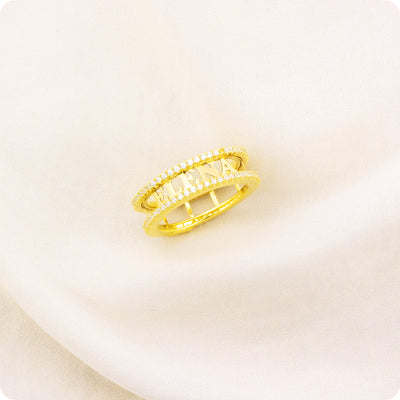 Triple Name Ring