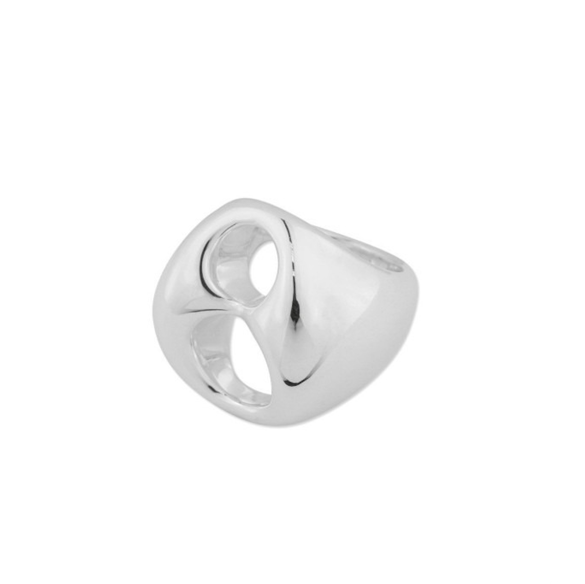 Anillo grueso en forma de calabrote de Plata de Ley 925 Rodiado