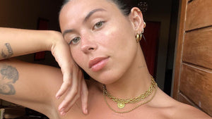choker multi tiras dorado
