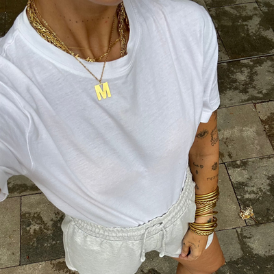 Collar Big Initial Acero