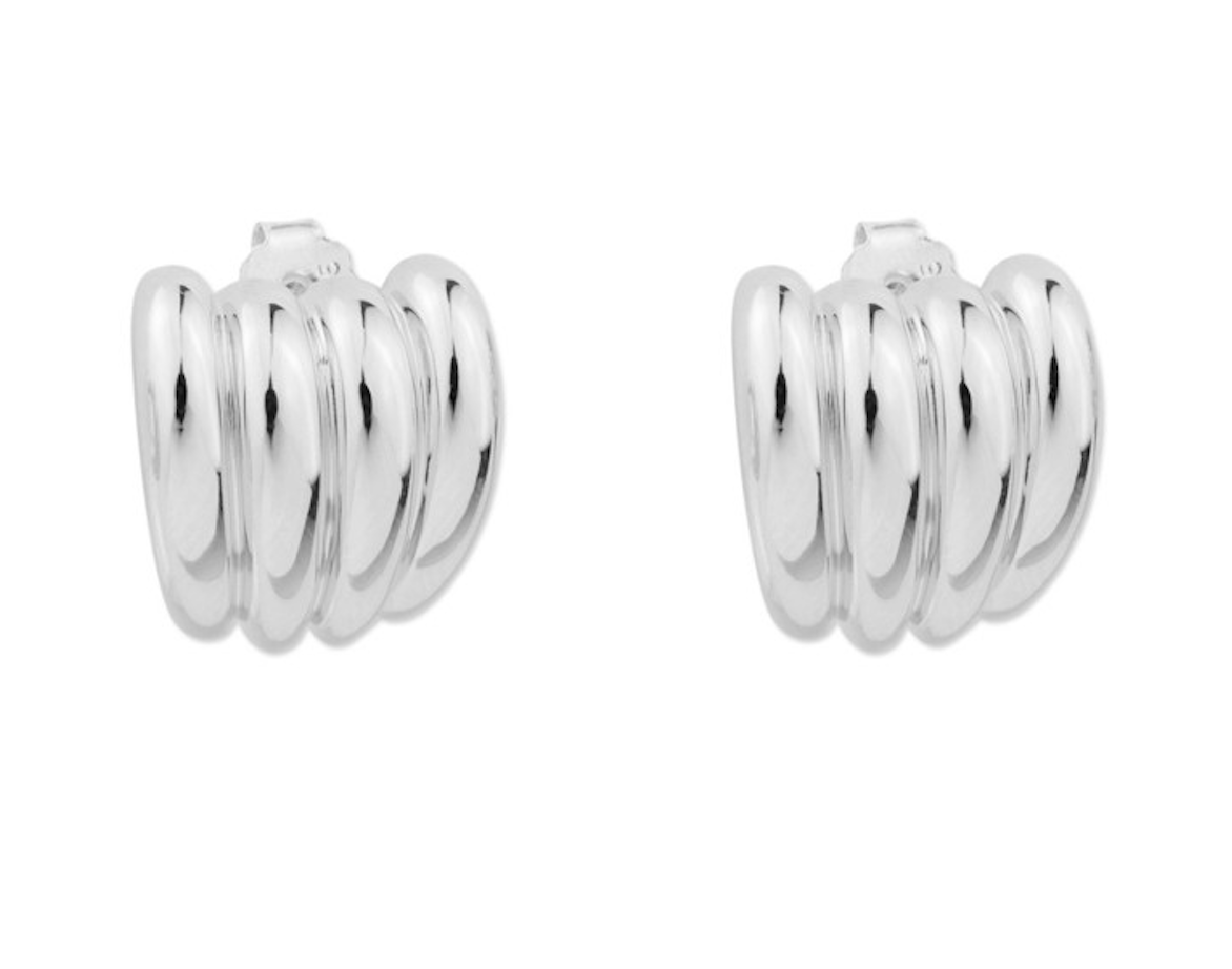 Pendientes grandes de plata de ley con baño de rodio ideales para eventos o bodas