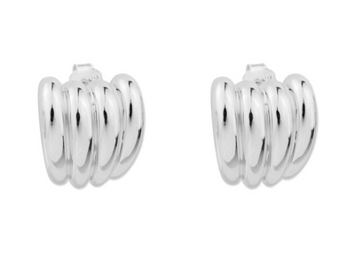 Pendientes grandes de plata de ley con baño de rodio ideales para eventos o bodas