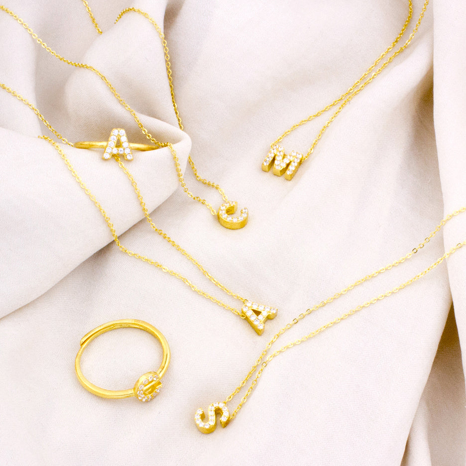 Shine Initial S Necklace