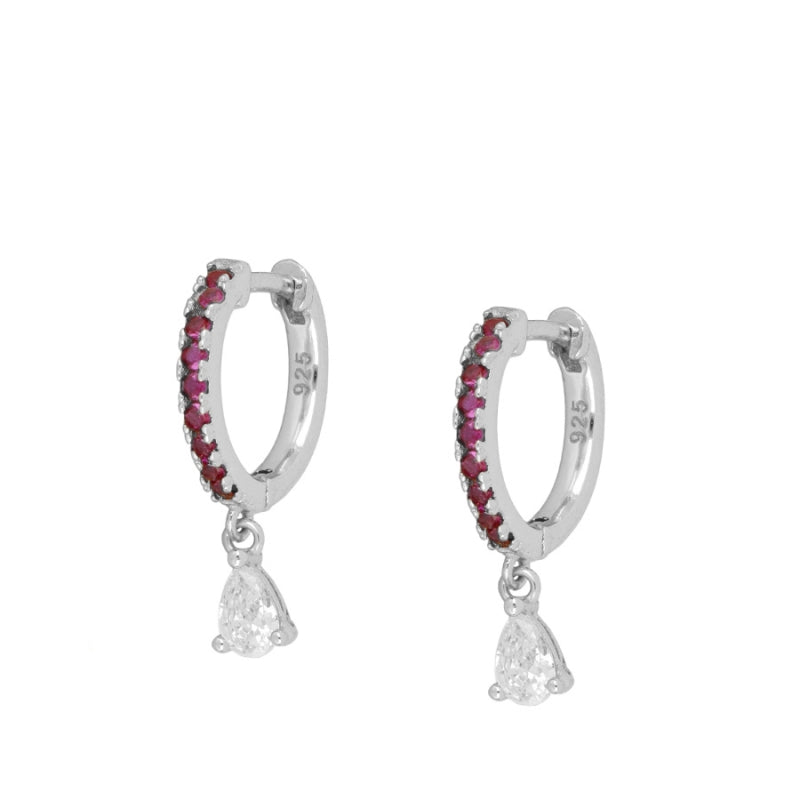 Boucles d'Oreilles Lacrima Shine Blanc (1 Unité)