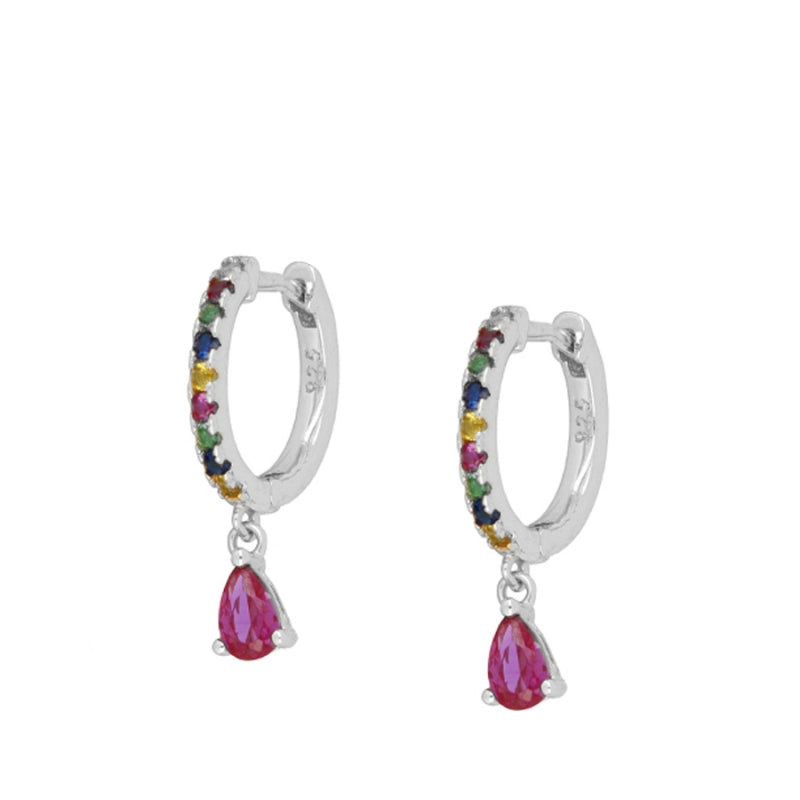 Boucles d'Oreilles Lacrima Shine Blanc (1 Unité)