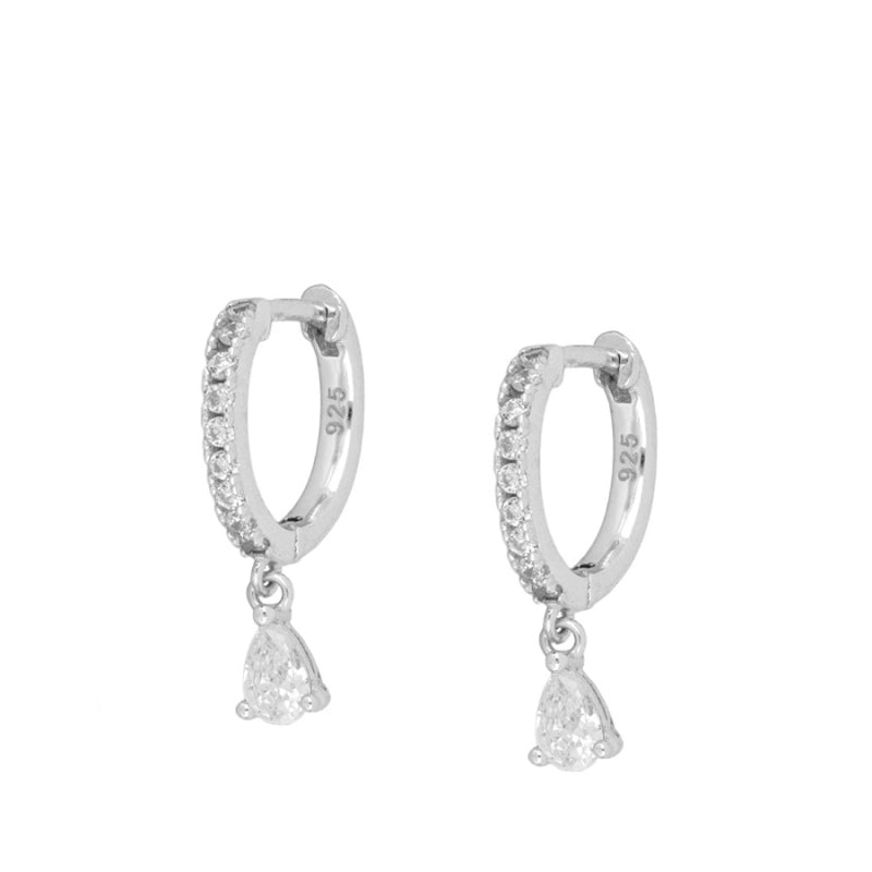 Boucles d'Oreilles Lacrima Shine Blanc (1 Unité)