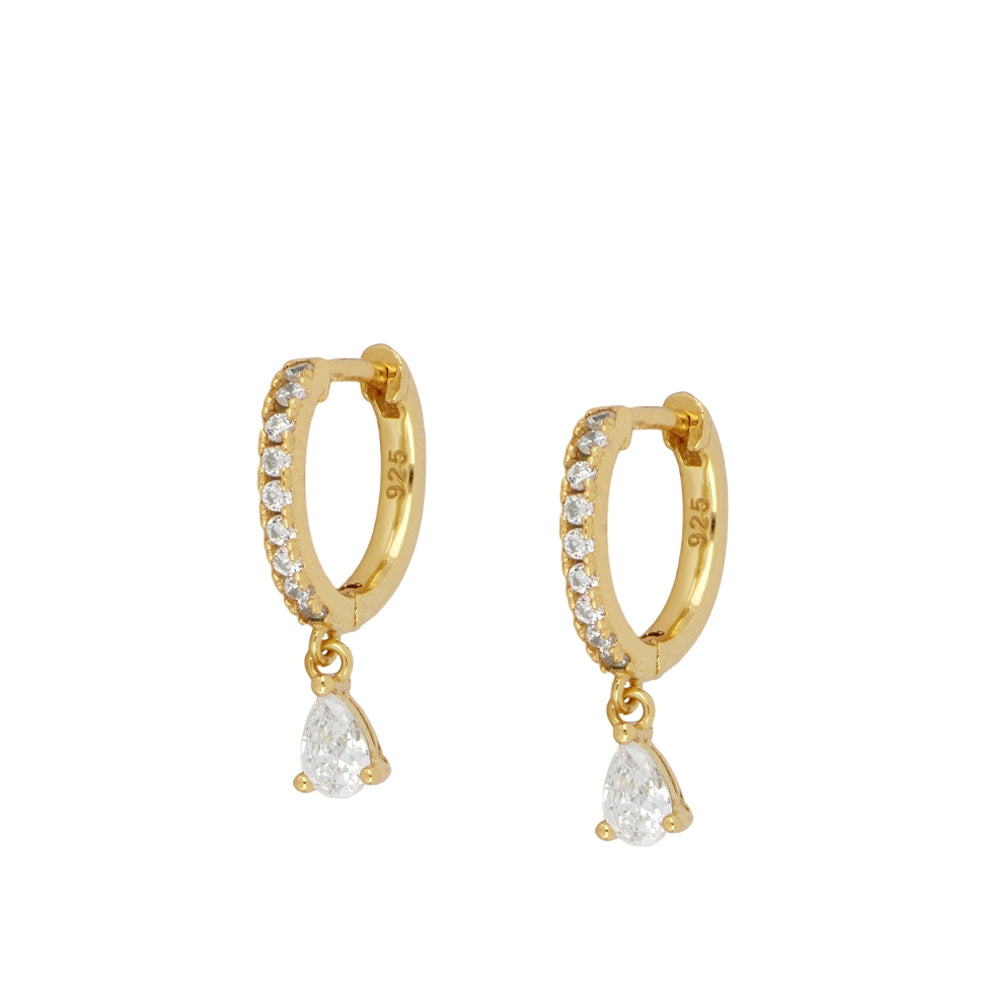 Boucles d'Oreilles Lacrima Shine Blanc (1 Unité)