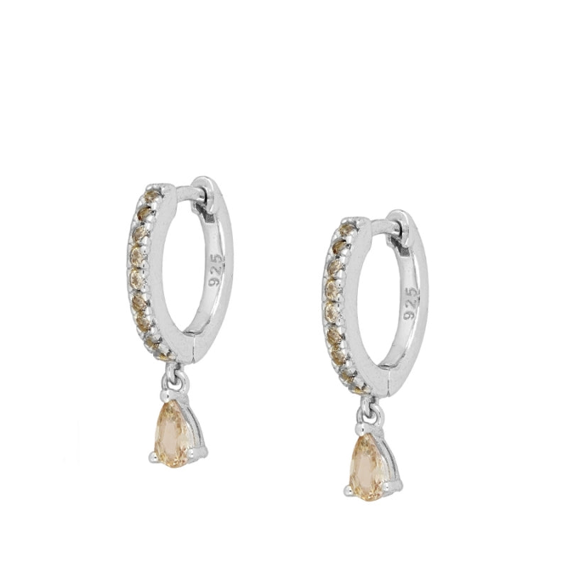 Boucles d'Oreilles Lacrima Shine Blanc (1 Unité)