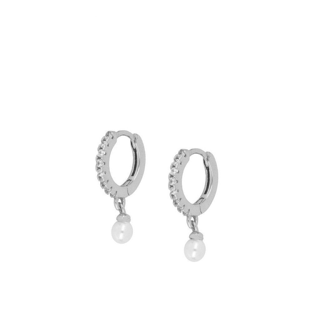 Clara White Earrings (1 Unit)