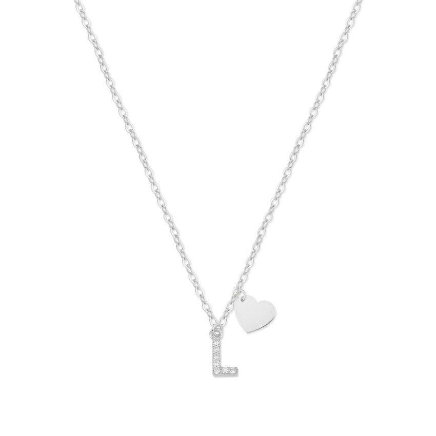 Collar Shine Initial Heart