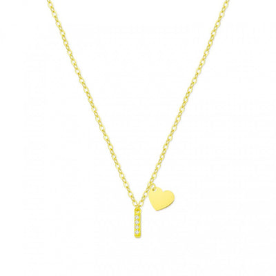 Collar Shine Initial Heart