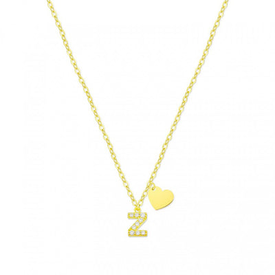 Collar Shine Initial Heart