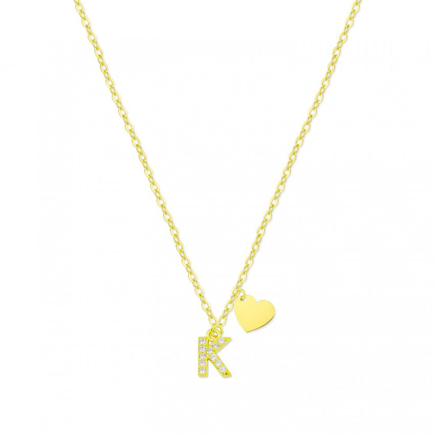 Collar Shine Initial Heart