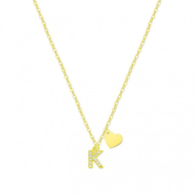 Collar Shine Initial Heart