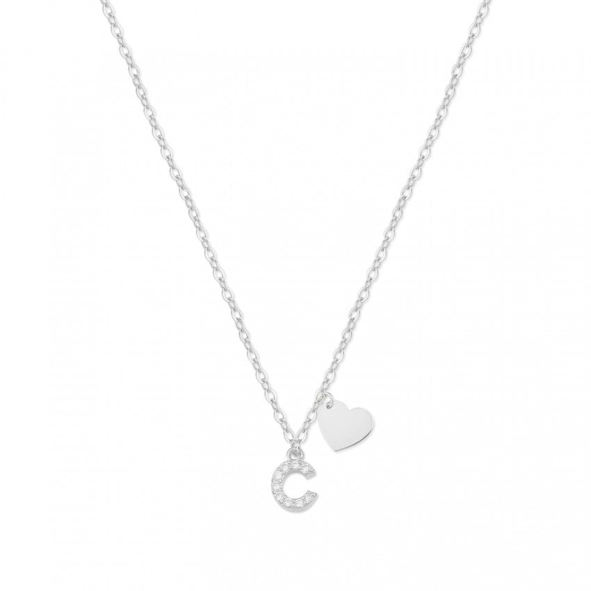 Collar Shine Initial Heart