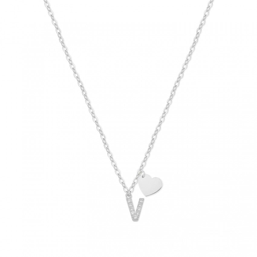 Collar Shine Initial Heart