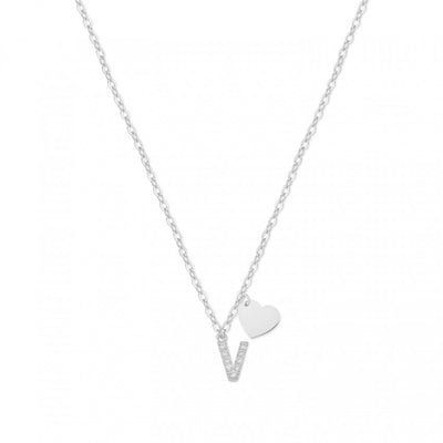 Collar Shine Initial Heart