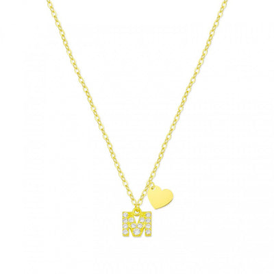 Collar Shine Initial Heart