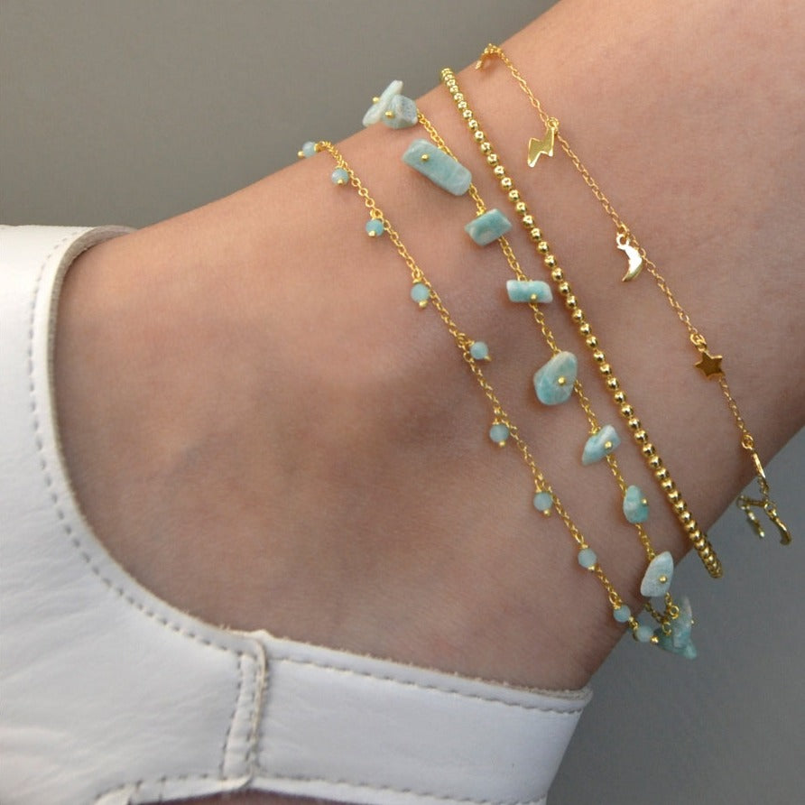 Amazonite Pendant Anklet