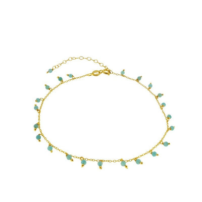 Bracelet de Cheville Pendentif Amazonite