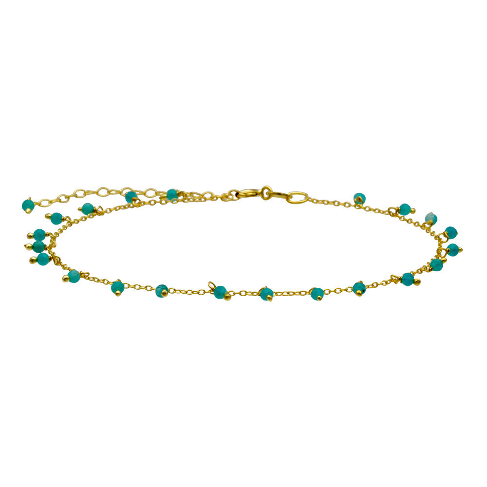 Bracelet de Cheville Pendentif Amazonite