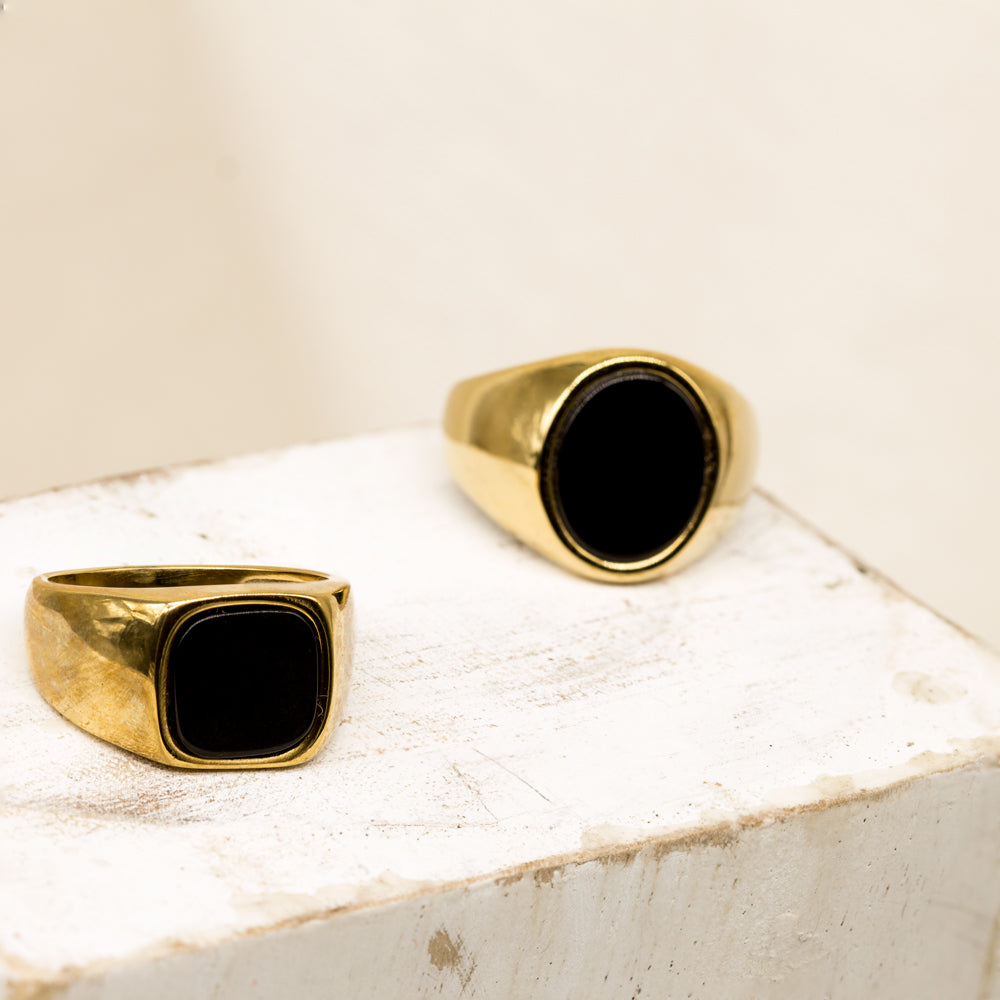 Square Onyx Ring