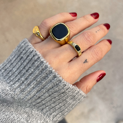 Dune Onyx Ring