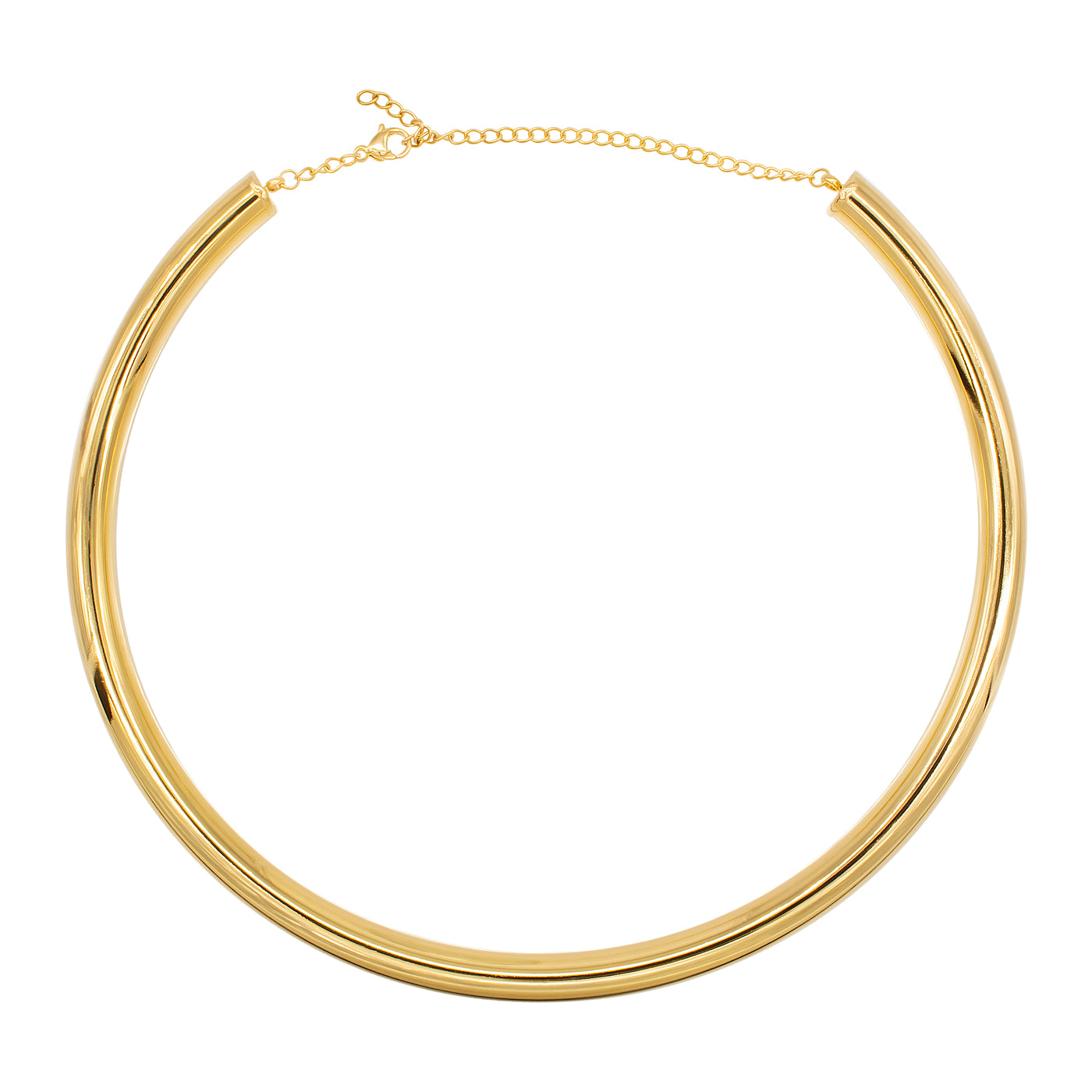 choker rigido dorado duro
