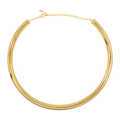 choker rigido dorado duro
