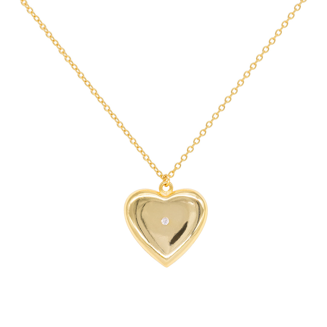 ☆TATIANA☆ Shine Heart Basic Necklace NZ1163 TINGN Initial Heart Necklace for Women Dainty Cubic Zirconia