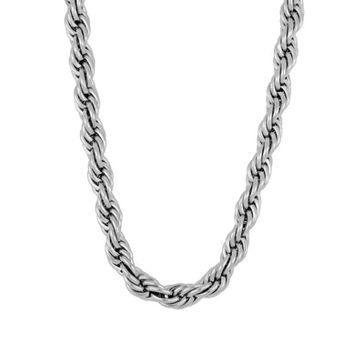 Collar Cadena Big Cord Acero plata