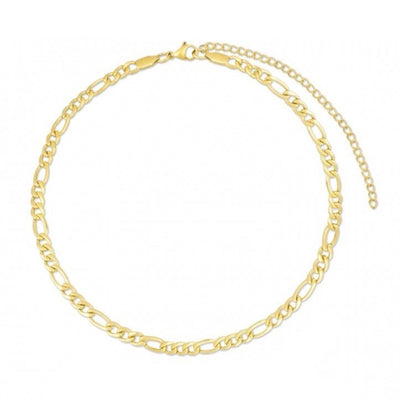 Collar cadena programada tipo choker para mujer en acero dorado waterproof Luamarta