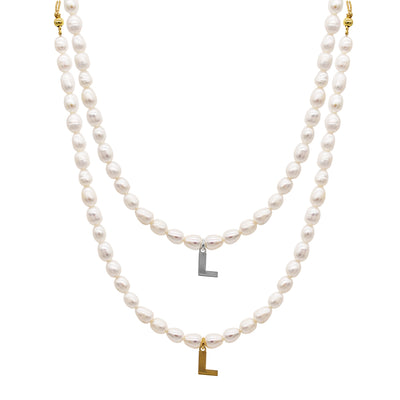 Collar Pearl Letter Small