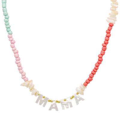 Faith Multicolor Mother of Pearl Necklace (Customizable)