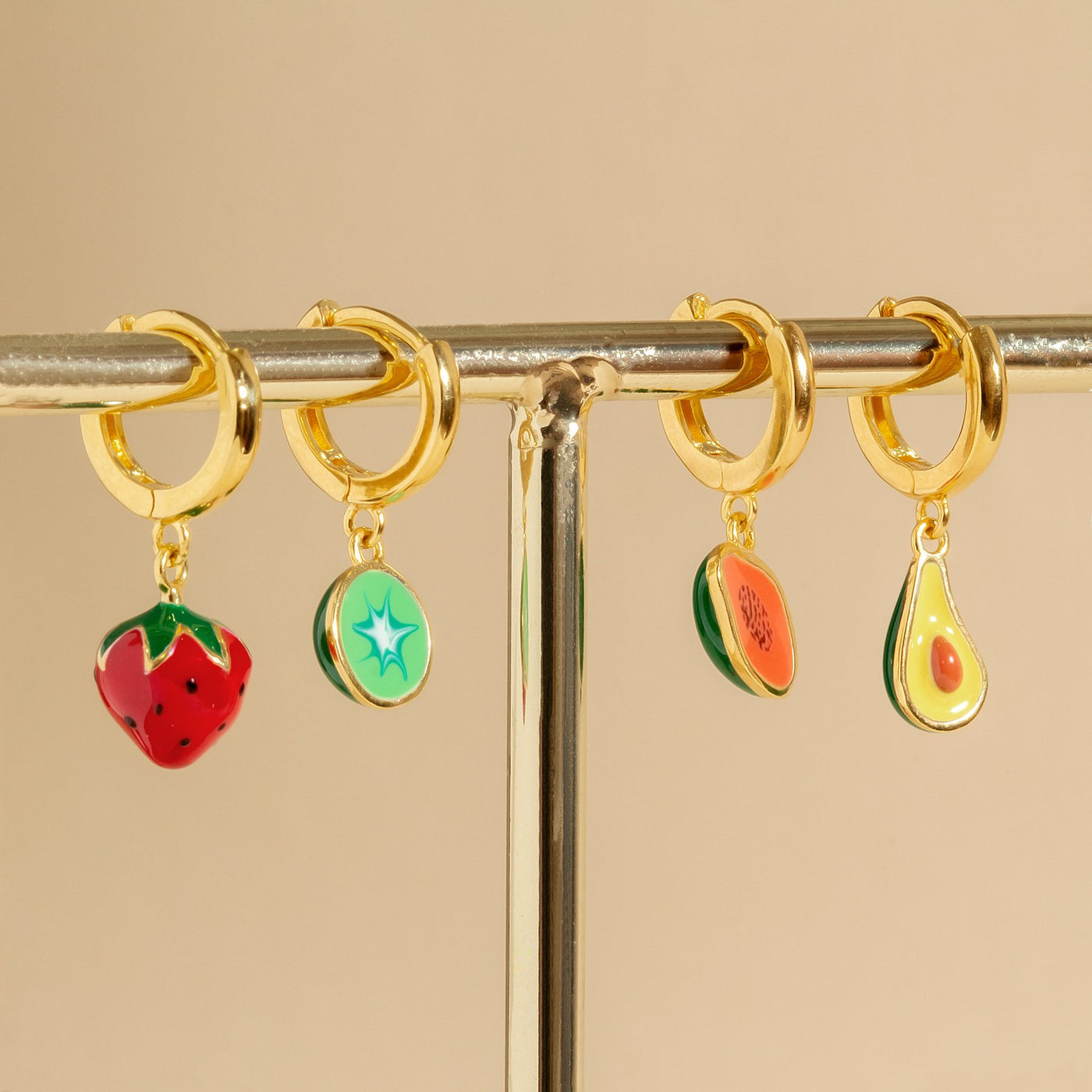 Boucles d'Oreilles Fraise (1 Unité)