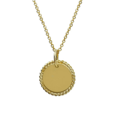 Braid Medal Necklace (Customizable) 