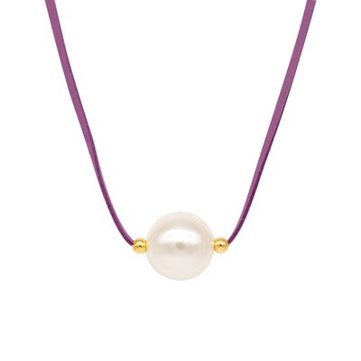 Collier Choker Blanc Fin