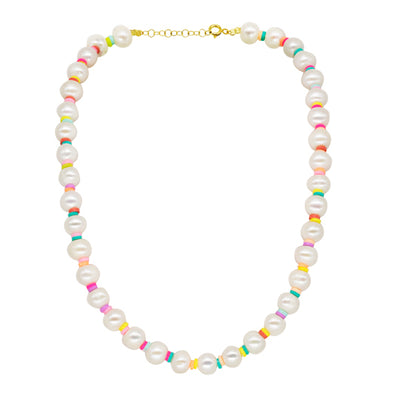 Rainbow Pearl Necklace