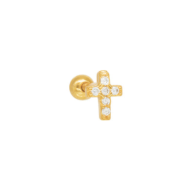 Boucles d'Oreilles Piercing Shine Cross (1 Unité)