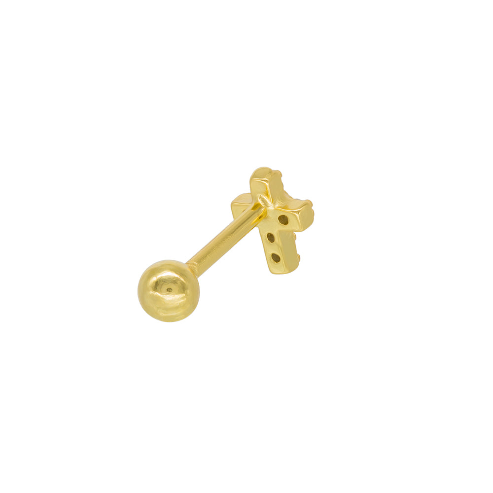 Piercing Shine Cross Earrings (1 Unit)