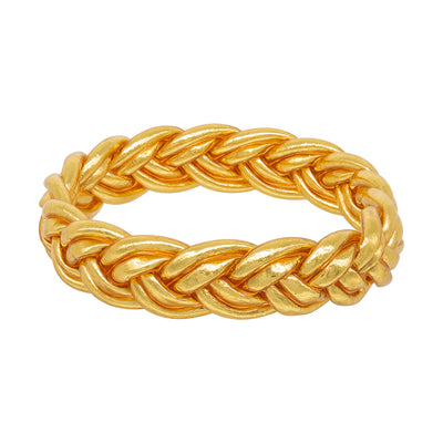 Gold Leaf Double Braid Bracelet