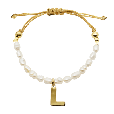 Pearl Letter S Bracelet