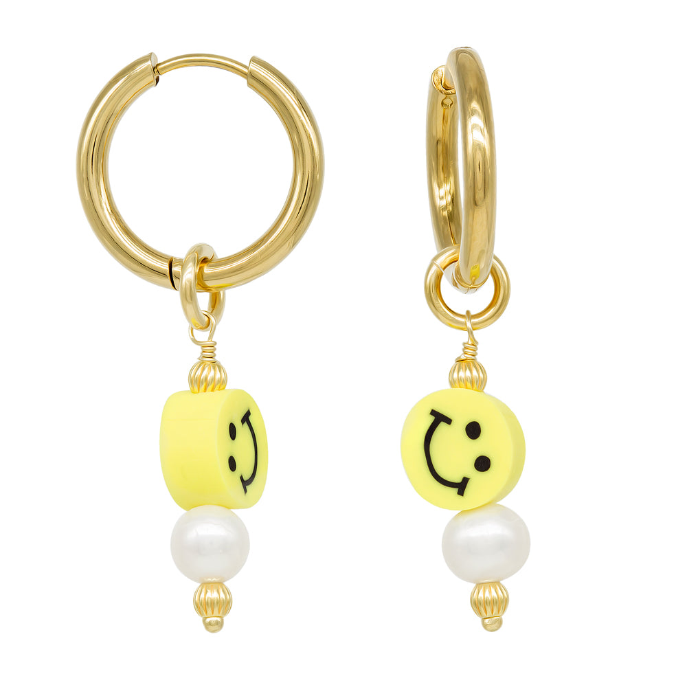 Boucles d'Oreilles Sourire Perle (1 Unité)