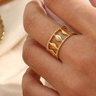 anillo ajustable dorado