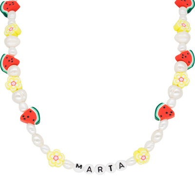 Fun Watermelon Pearl Necklace (Customizable) 