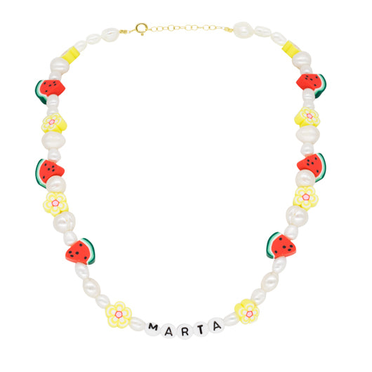 Fun Watermelon Pearl Necklace (Customizable) 