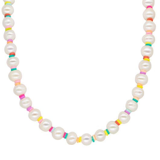 Rainbow Pearl Necklace