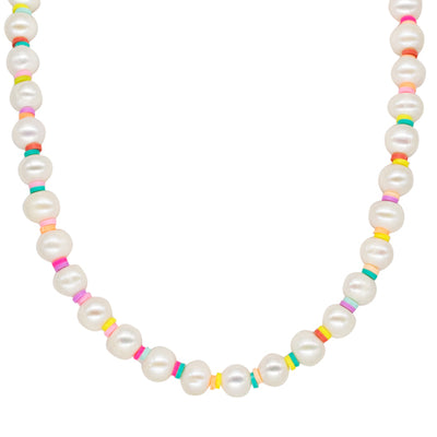Rainbow Pearl Necklace