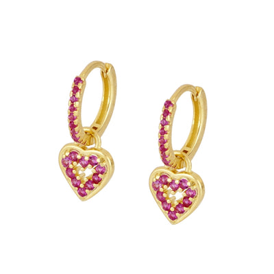 aros heart rosa