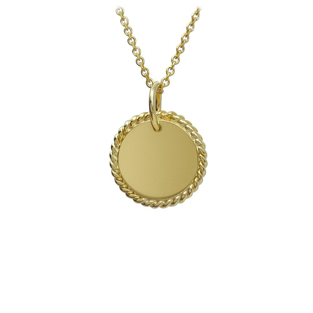 Braid Medal Necklace (Customizable) 